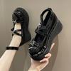 Japanese Style Mary Jane Shoes Ladies Elegant Lolita Pump Shoes Round Toe Gothic High Heel Women's Platform Shoes