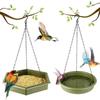 Pet Feeder Hanging Bird Feeder Outdoor Pet Bird Feeding Tray Metal Hooks Hanging Bird Baths for Outdoors Pet Supplies