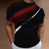 2025 Geometric Print Men's Single T-shirt, 3d Print Men's Top, Casual