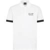 EA7 Весна-Лето 2024 Мужская футболка-поло с принтом логотипа-буквы Белый 3DPF03-PJ02Z-1100