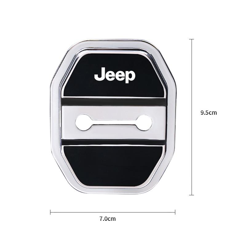 4Pc Silicone Car Door Lock Buckle Protector Cover For Jeep Grand Cherokee Wrangler JK Gladiator Compass Renegade Avenger Sticker ALS1