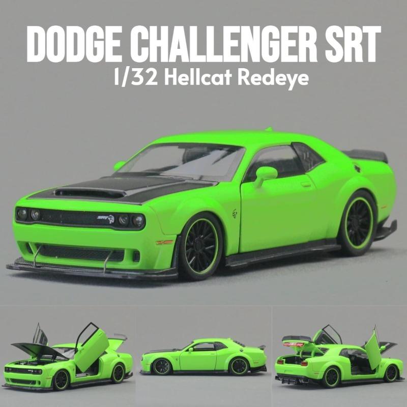 Симуляция 1/32 Dodge Challenger Hellcat SRT Коллекция Моделей Автомобилей из Сплава Миниатюрный Металлический Игрушечный Автомобиль Подарок Парню
