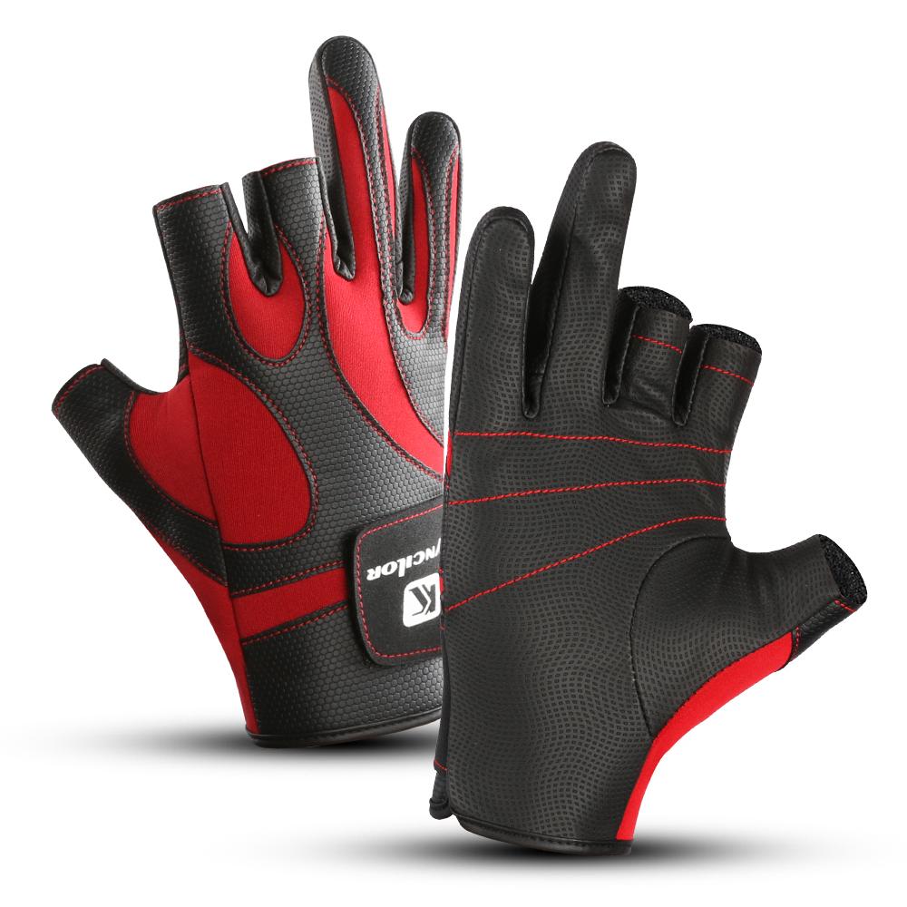 Открытые открытые перчатки для рыбалки с тремя пальцами, мужские и женские нескользящие спортивные перчатки для езды на велосипеде