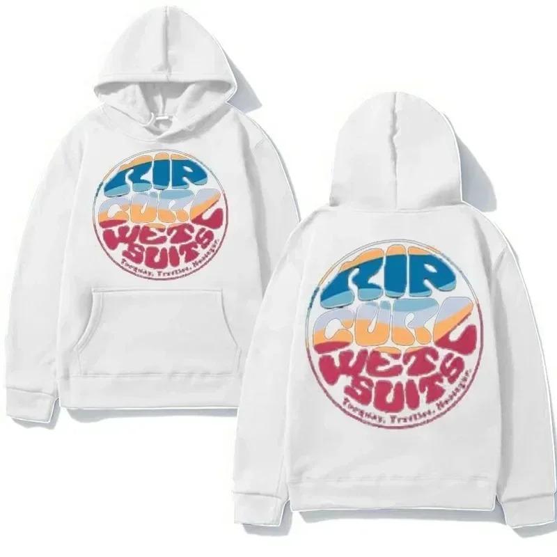 Men's Rip Curl Men Wetty Land Hoodie Y2K Loose Version of High-quality Clothing Retro Clothing Casual Hoodie Oversized Tops
