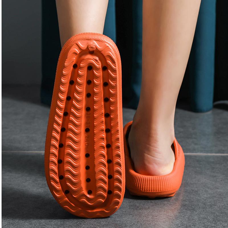 Тапочки унисекс, женские нескользящие домашние тапочки из ЭВА, домашние тапочки на мягкой платформе, однотонные домашние тапочки