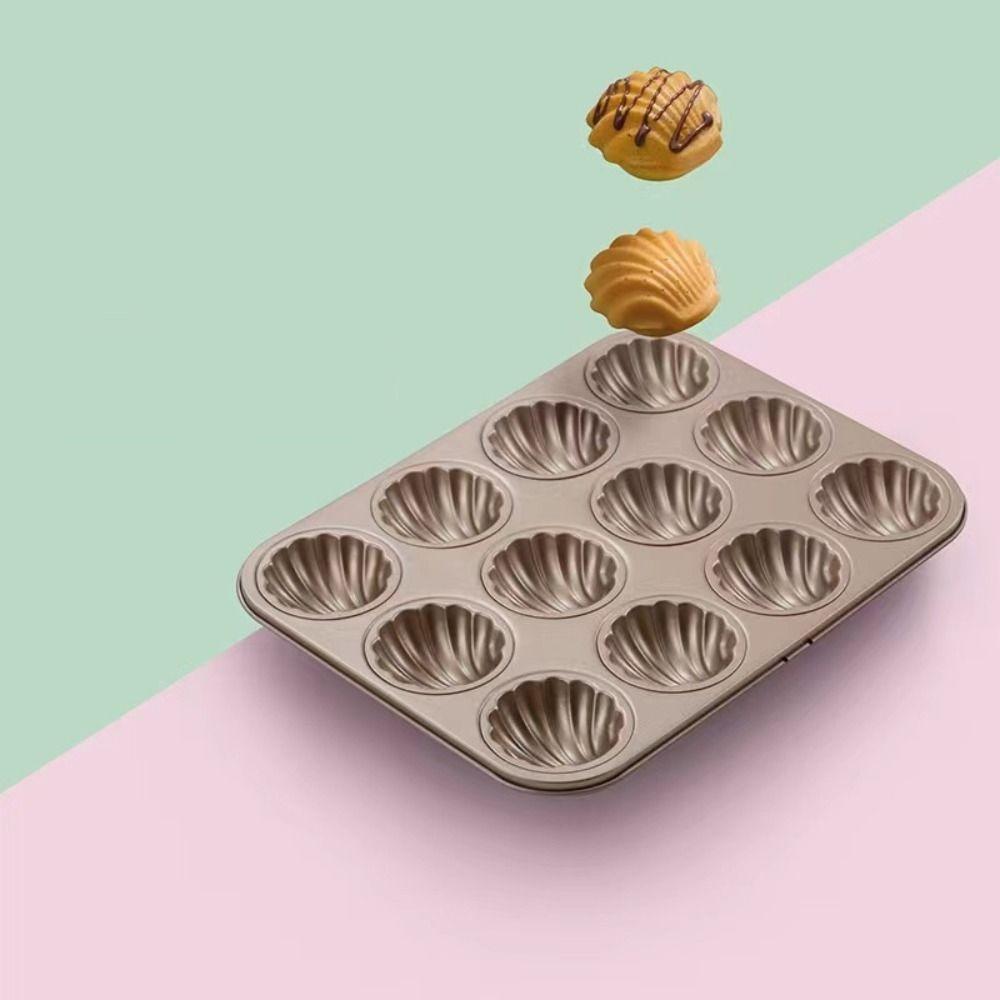 Nonstick Shell Shape Cake Pan 4/6/9/12 Cavities Muffin Pan Madeleine Cake Mold Bakery