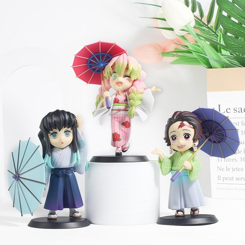 2026 Anime Demon Slayer Spring Plum Rain Series  Figure Blind Box Tanjiro Kamado Nezuko Action Model Set Toys Ornament Surprise