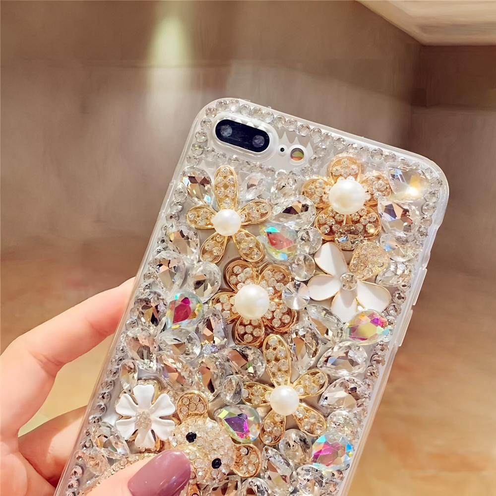 Glitter Rhinestone Phone Case For OPPO Realme 14 Pro Plus 14X 14T 13 12 Lite 4G 5G Crystal Floral Bear Design Cover
