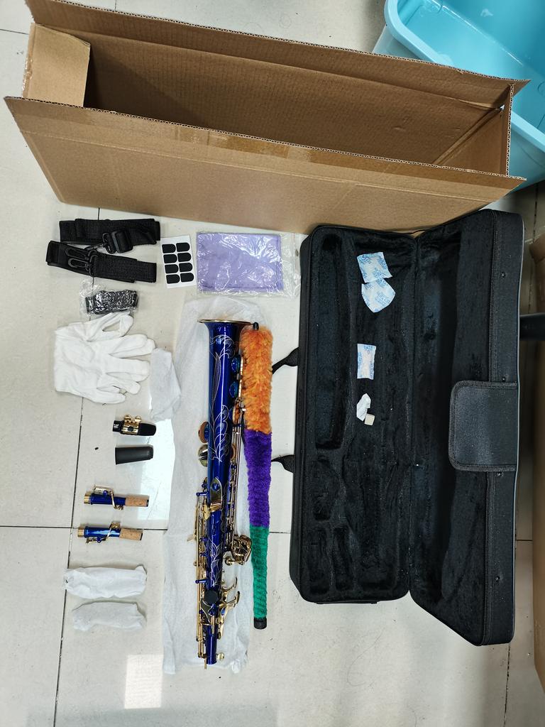 Btuty Brass Straight Soprano Sax Saxphone Bb B Flat Деревянный духовой инструмент для студентов начинающих профессионалов