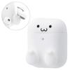 ELECOM Силиконовый чехол-футляр для AirPods с поддержкой беспроводной зарядки, Белый дизайн, Чехол, Совместимый, Обложка, Лицо, AVA-APSCIWF, Сиро-тян