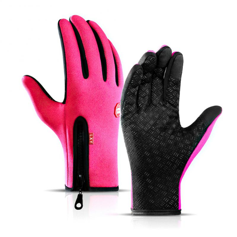 MenS Winter Biking Gloves Bicycle Warm Touchscreen Full Finger Glove Water Resistant Outdoor Use Bike Skiing Motorcycle Riding
