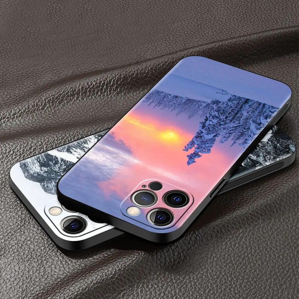 Чехол для телефона со снежным пейзажем для iPhone Samsung Galaxy Redmi Xiaomi Oppo OnePlus Note SA 7 8 9 10 11 12 13 14 20 21 22 23 53 54 Pro Max Ultra TPU Soft