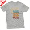 Never Underestimate An Old Man with A Pickleball Paddle Summer Men TShirt Casual Graphic Design for Outdoor Sports Tees
