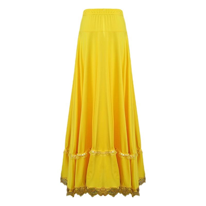 Женские бальные юбки для фламенко, лиричные бальные макси-юбки, костюмы для выступлений по классическому балету, этническим танцам