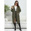 Women's Sweater Cardigan Long Loose Jacket Double Pocket Lantern Sleeve Sweater Cardigan