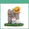 Cat Creative Fence And Hat Resin Ornaments Landscape And Desktop Decoration