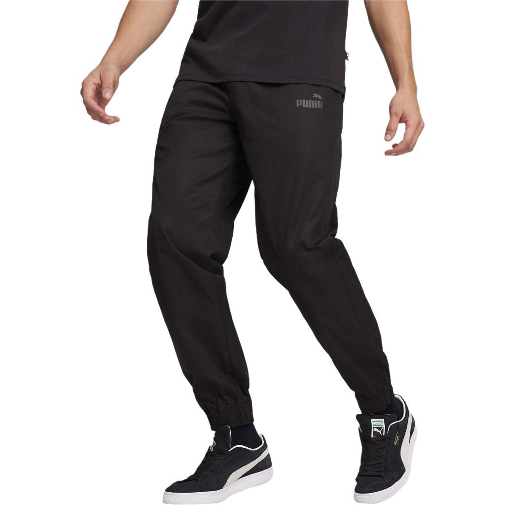 Puma Ess Mid Waist Stretch Side Pocket Casual Knit Sports Pants Men Pants Black 680450-01
