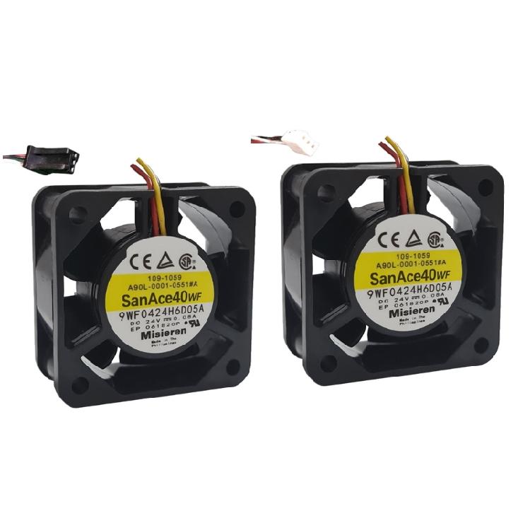 Для SanAce40WF DENKI 9WF0424H6D05A 4020 3-проводной DC 24V 0.08A FANUC Охлаждающий вентилятор