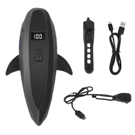 Детский велосипедный гудок-сигнал в виде акулы, водонепроницаемый, перезаряжаемый через USB, 120 дБ, высокая громкость, 400 люмен, универсальная фара для ночной езды, передний фонарь для шоссейного велосипеда