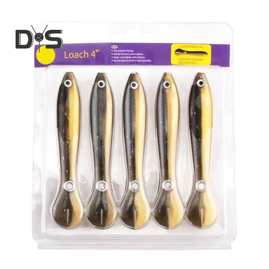 5 шт./набор 10 см/6 г мягкая приманка вьюн силиконовая бионическая вьюн с отверстием искусственная рыболовная приманка для соленой воды пресноводная форель судак змееголов