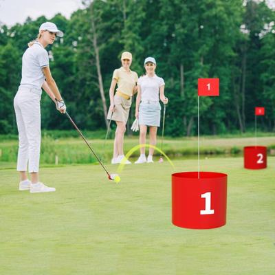 Портативный набор для тренировки гольфа Pickballs Beach Bucket Тренировочный комплект с сеткой для чиппинга Легкий