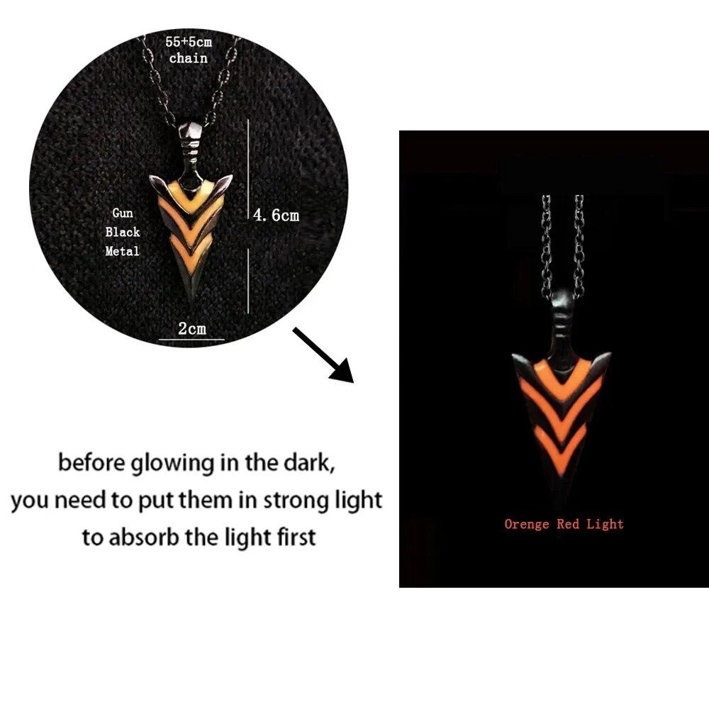 Светящееся ожерелье с драконом, светящаяся ночная флуоресценция, антикварное винтажное светящееся в темноте для мужчин и женщин, подарок для вечеринки, Дня Хэллоуина, клуба