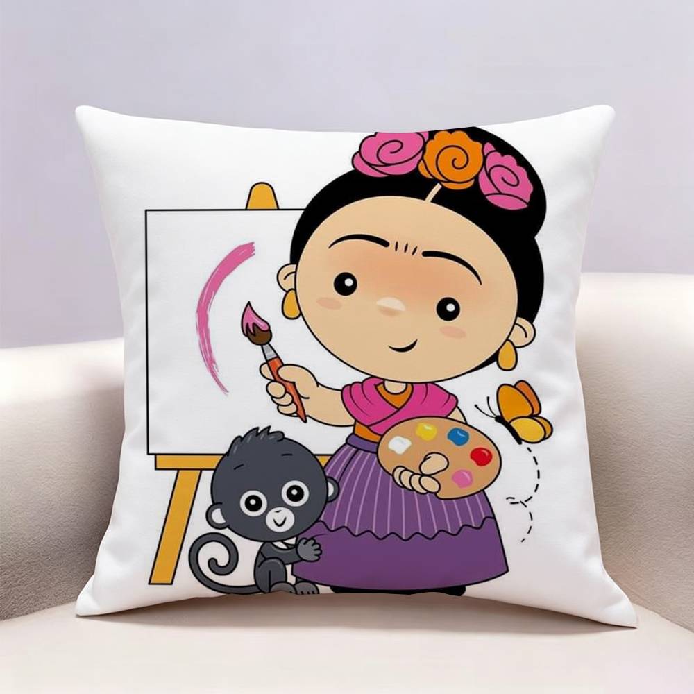 cute Art FFrida Kahlo Doublesided print Pillow Case Cushion Cover Throw Pillow Case For Car Sofa
