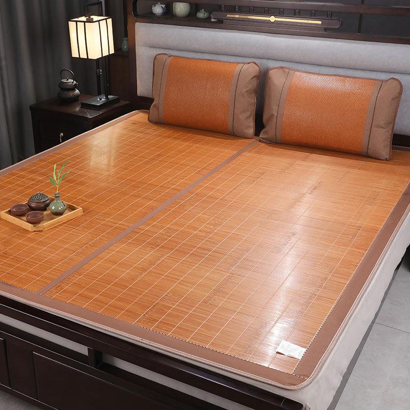Free Shipping Bamboo Summer Mat, Foldable & Double-Sided for 0.9-1.8m Beds