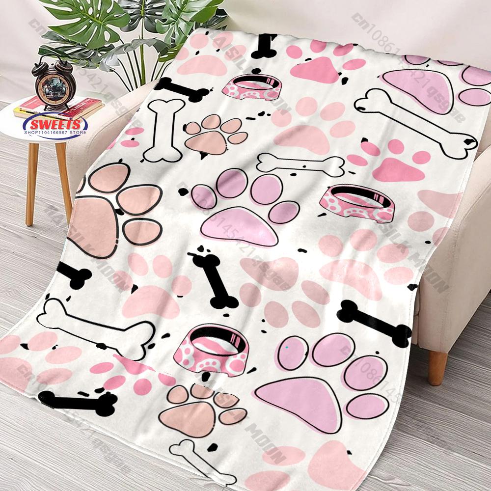 3D Cat Paw Theme Print Blanket for Boys Girls Adults,Soft Cozy Blanket for Home Bed Sofa, Xmas Holiday Birthday Gifts for Family
