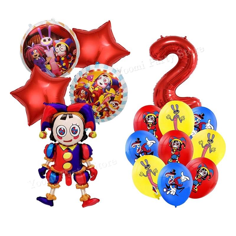 Amazing Tableware Birthday Party Decoration Digitaled Circus Balloon Banner Cake Topper Party Supplies Baby Shower decor gifts