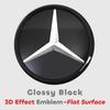 Front Grille Star Logo 3D Mirror Emblem With LED Lighting Chrome Silver Glossy Matte Black For Mercedes Benz E-Class W213 16-20