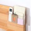 Wall Mounted Storage Organizer Box Punch Free Strong Adhesive Transparent Wall Phone Holder for