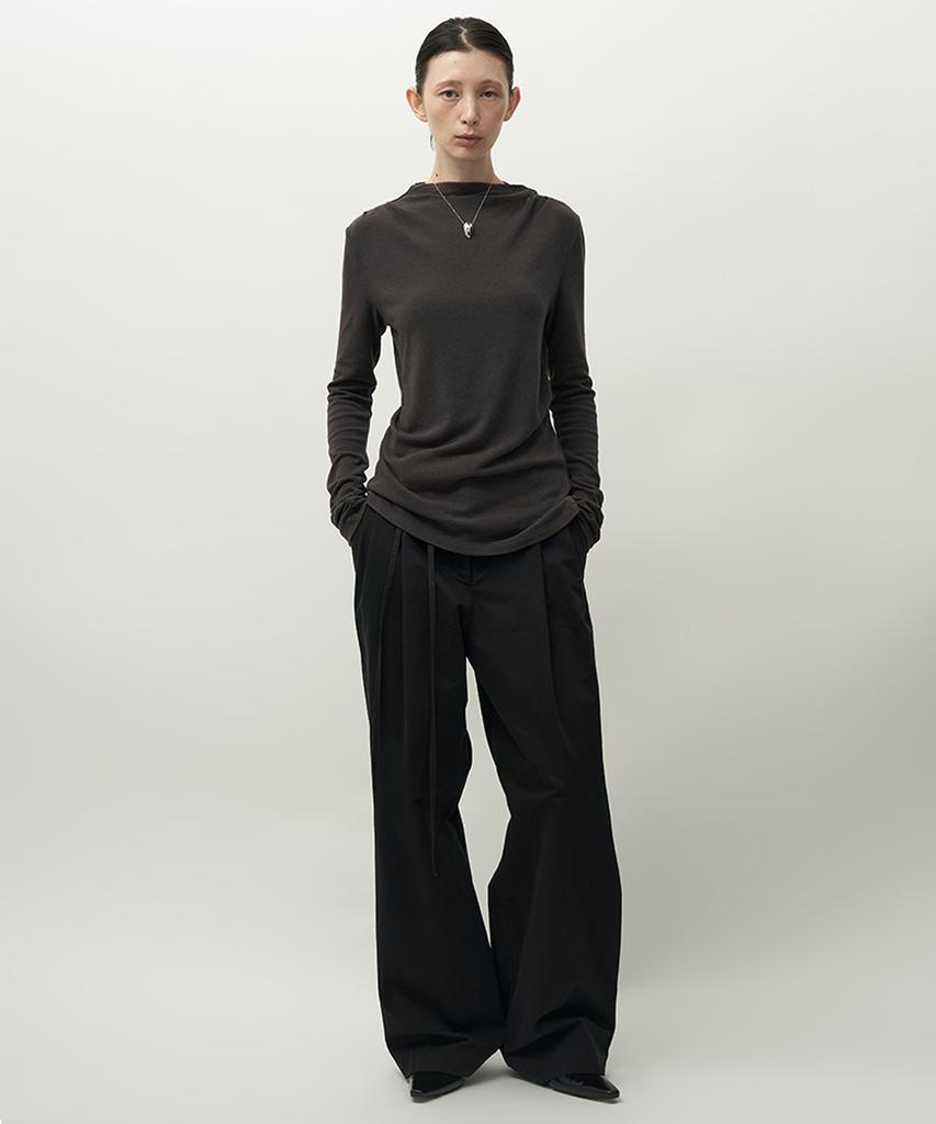 Leopeusaideuhwaiteulabel Брюки Grace Tuck Ворона