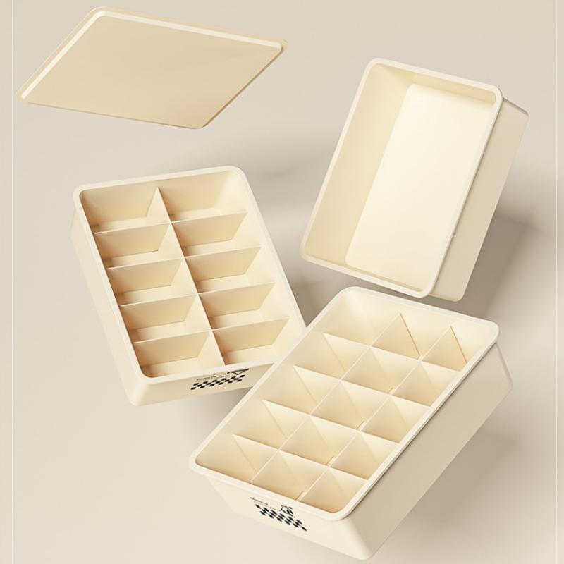 1pc Stackable Storage Box with Lid, Clear/Dustproof Organizer for Closet & Drawer, Saves Space & Keeps Items Neat