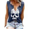 Women Tanks Sexy V Neck Sleeveless Summer Tops Vest 3D Print The Bird Skeleton Tops