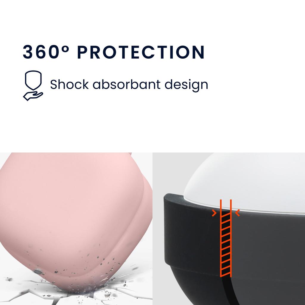 Kwmobile Чехол для наушников, совместимый с Sony LinkBuds Open Case, беспроводные наушники, силиконовый, защита от падений, античный розовый, WF-L910 -