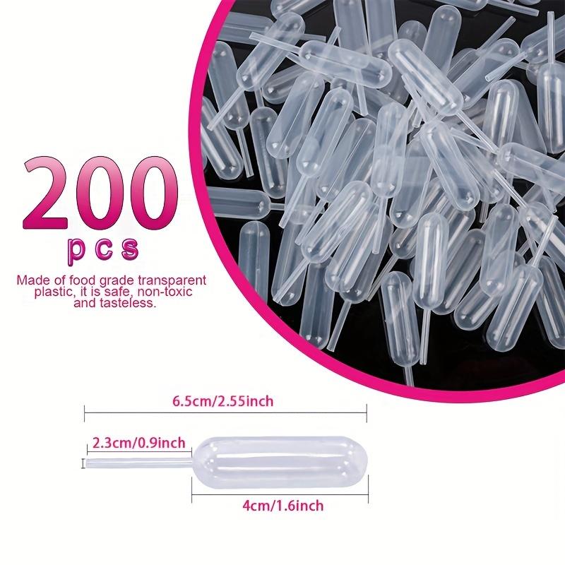 200pcs Strawberry Straw, Liquid Syringe Plastic Straw, Squeeze Dropper Disposable 4ml Flavor Syringe, for Chocolate Strawberry Ice Cream Mini Cake