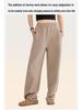 Women's Fleece-Lined Scimitar Pants: Autumn/Winter Straight-Leg, Slimming, Sporty, Casual Wide-Leg Trousers