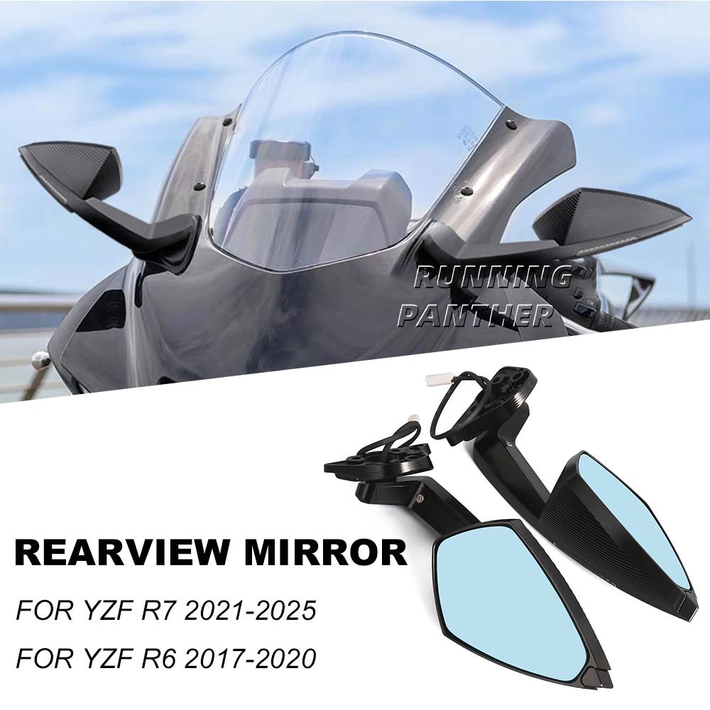 NEW Motorcycle modify with integrated LED turn signal in the rearview mirror For YZF R7 2021- YZF R6 2017-2020