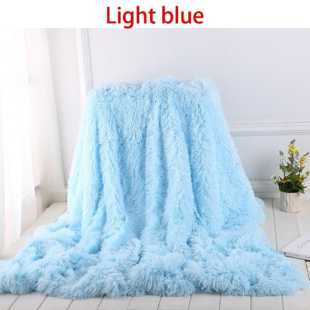 Мягкое одеяло из кораллового флиса из искусственного меха, зимнее теплое пушистое пушистое одеяло, роскошное плюшевое пушистое одеяло, постельное белье