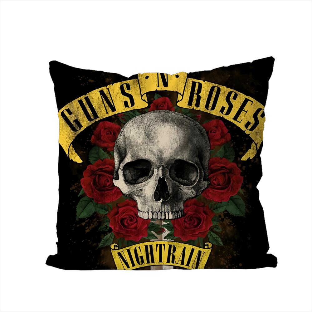 Band GGuns N Roses Pillow Case For Car Sofa Decorative Home Doublesided Print Plush Square Throw Pillow Cushion Cover