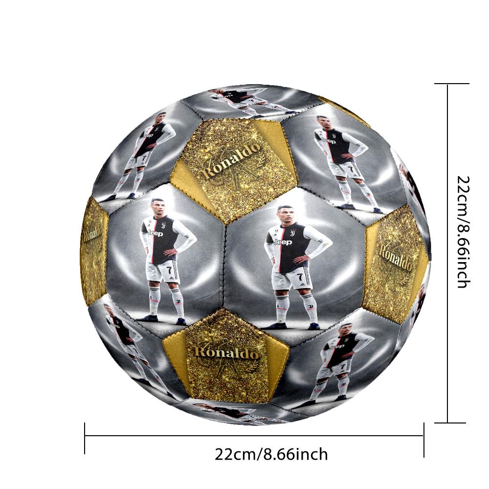 Ronaldo's Cr7 Football Legend Soccer Ball Size 5 Football Machine Sewn Indoor/Outdoor Universal Football Soccer Accessory