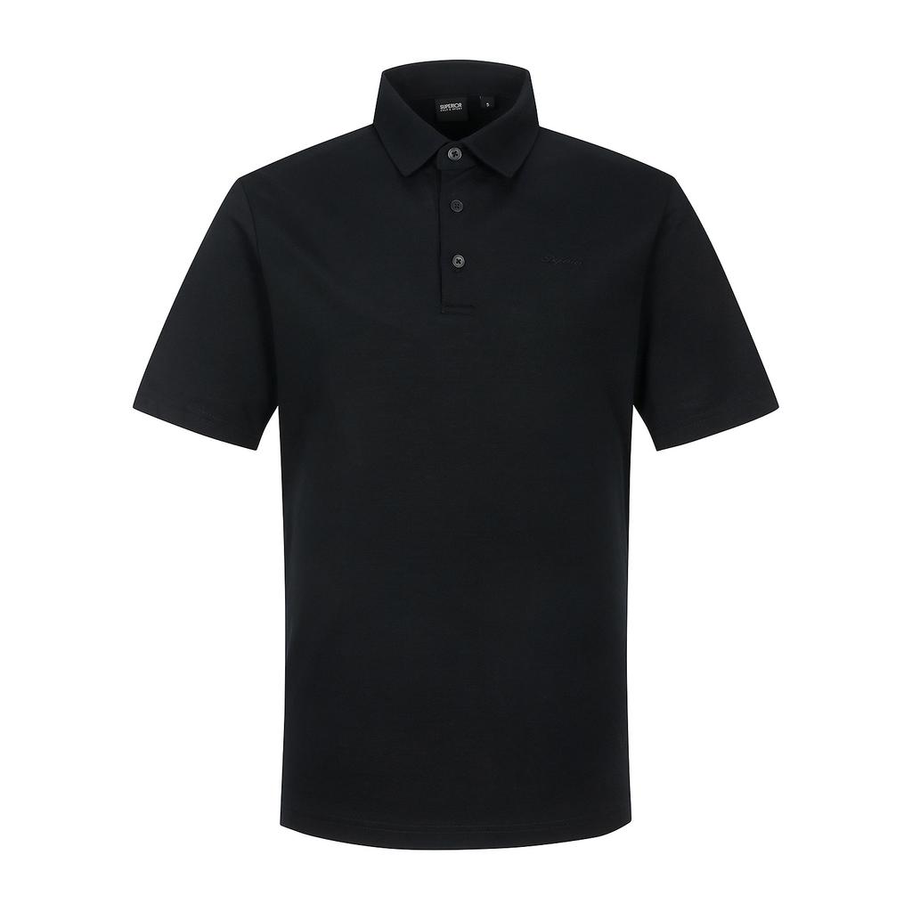 SUPERIOR Men'S Basic Collared T-Shirt Black (Imjdks20939)