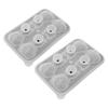 2Pcs 3D Cat Shape Silicone Ice Cube Tray 4 Cubes Reusable Cute Animal Shape Silicone Ice Mould for Whiskey Cocktails