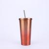 500ml Thermal Mug 304 Stainless Steel Double-Layer Vacuum Insulated Thermos Water Bottle Portable Coffee Cup with Straw