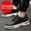 New Men Elevator Shoes Height Increase 8cm 10cm Luxury Brand Sneaker Genuine Leather Men Hidden Heels Fashion Flats Casual Shoes