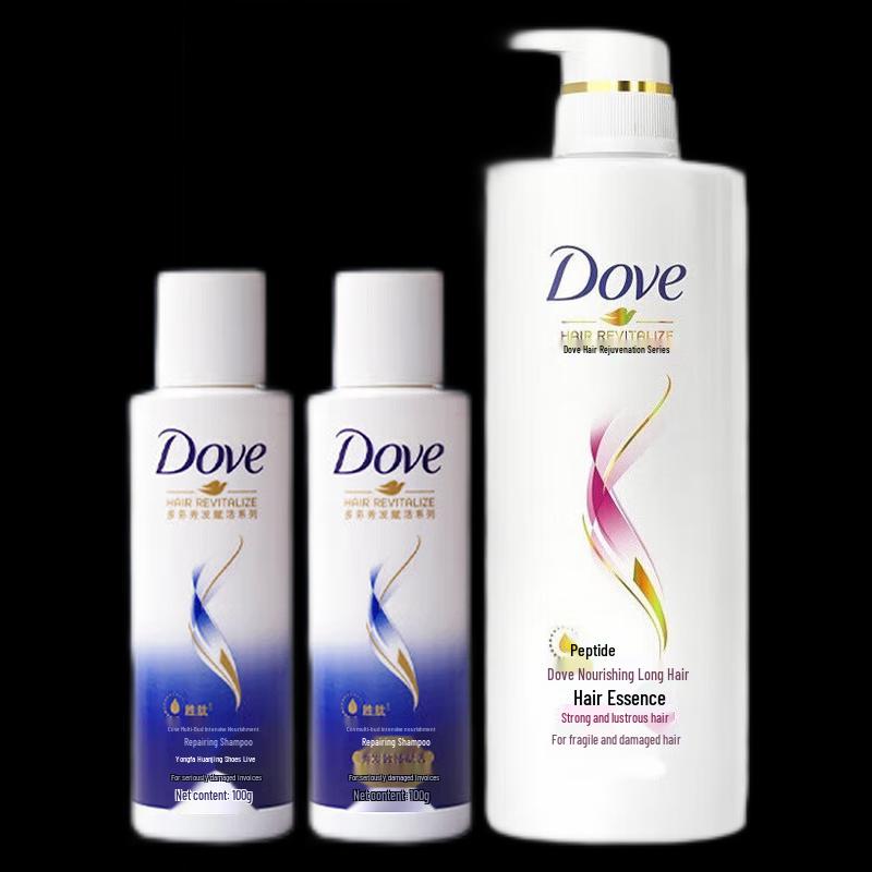 DOVE Набор для ухода за волосами: Дорожный шампунь (2x100г) и Питательный кондиционер (480г)