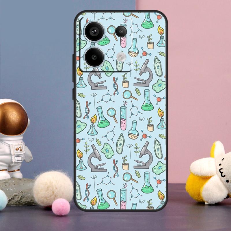 Винтажный кейс для химической лаборатории для Xiaomi Redmi Note 15 Pro Plus 10 11 12 13 14 Pro Redmi 15 15C 14C 10C 12C 13C Чехол