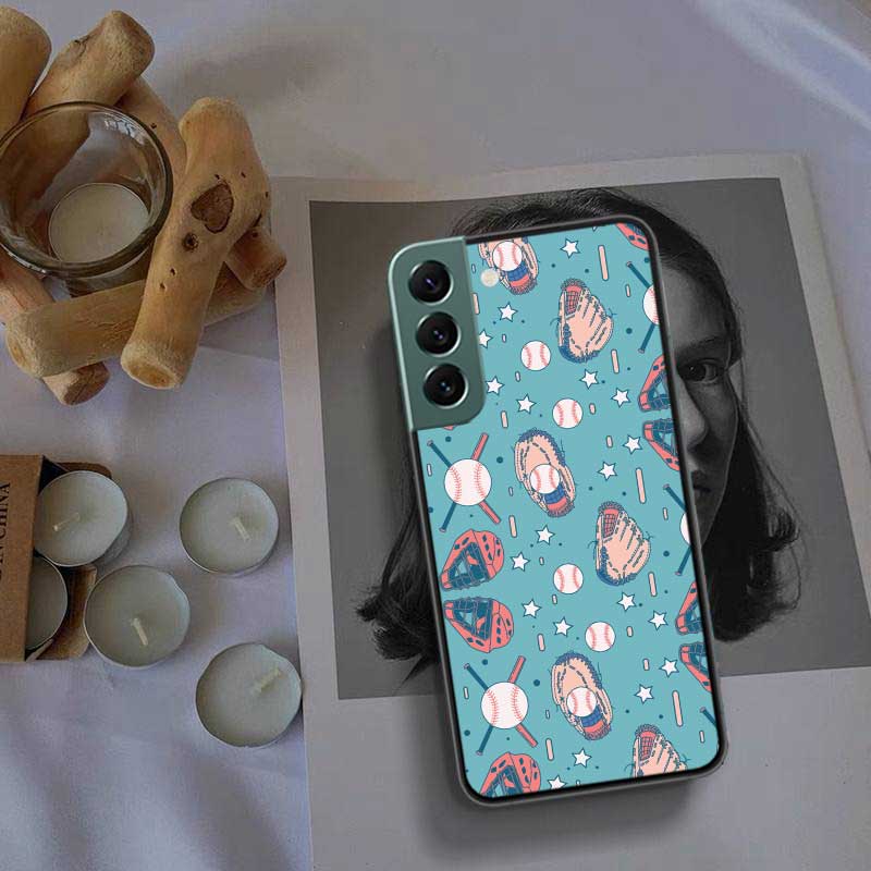 Baseball Phone Case For Galaxy A55 A35 A25 A15 A03S A04S A05S Samsung A20E A30 A40 A50 A70 A71 A51 A41 A31 A10S A21S Cover Capa