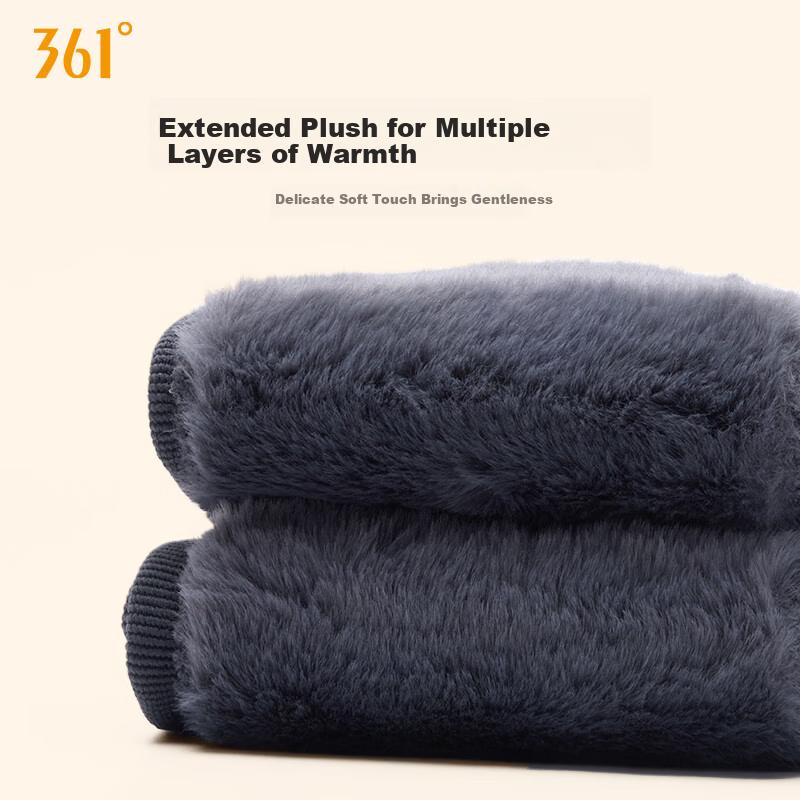 361° Knee Warmers Thermal Arthritis Heat Retaining Fleece Thickened Windproof Knee Pads Black S